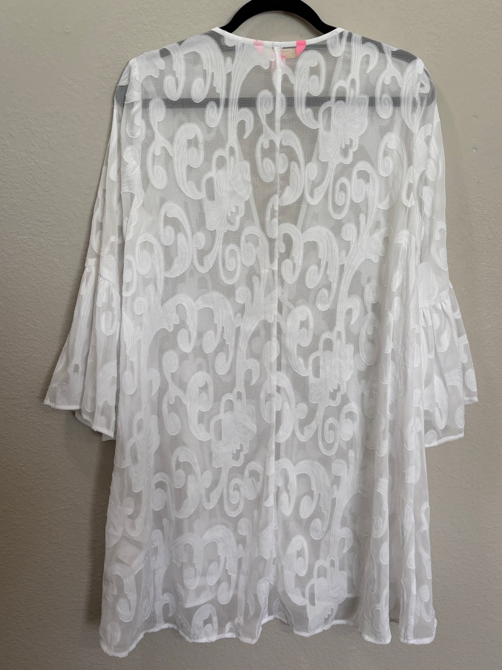 Lilly Pulitzer Floral Swirl Bell Sleeve Sheer Coverup Size Medium - Picture 2 of 8